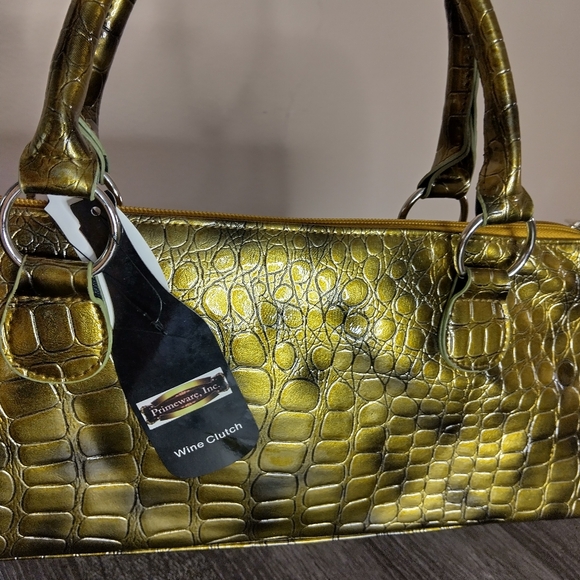 Primeware Wine Bottle PURSE. Thermal New Corkscrew Included Yellow. - Picture 2 of 13